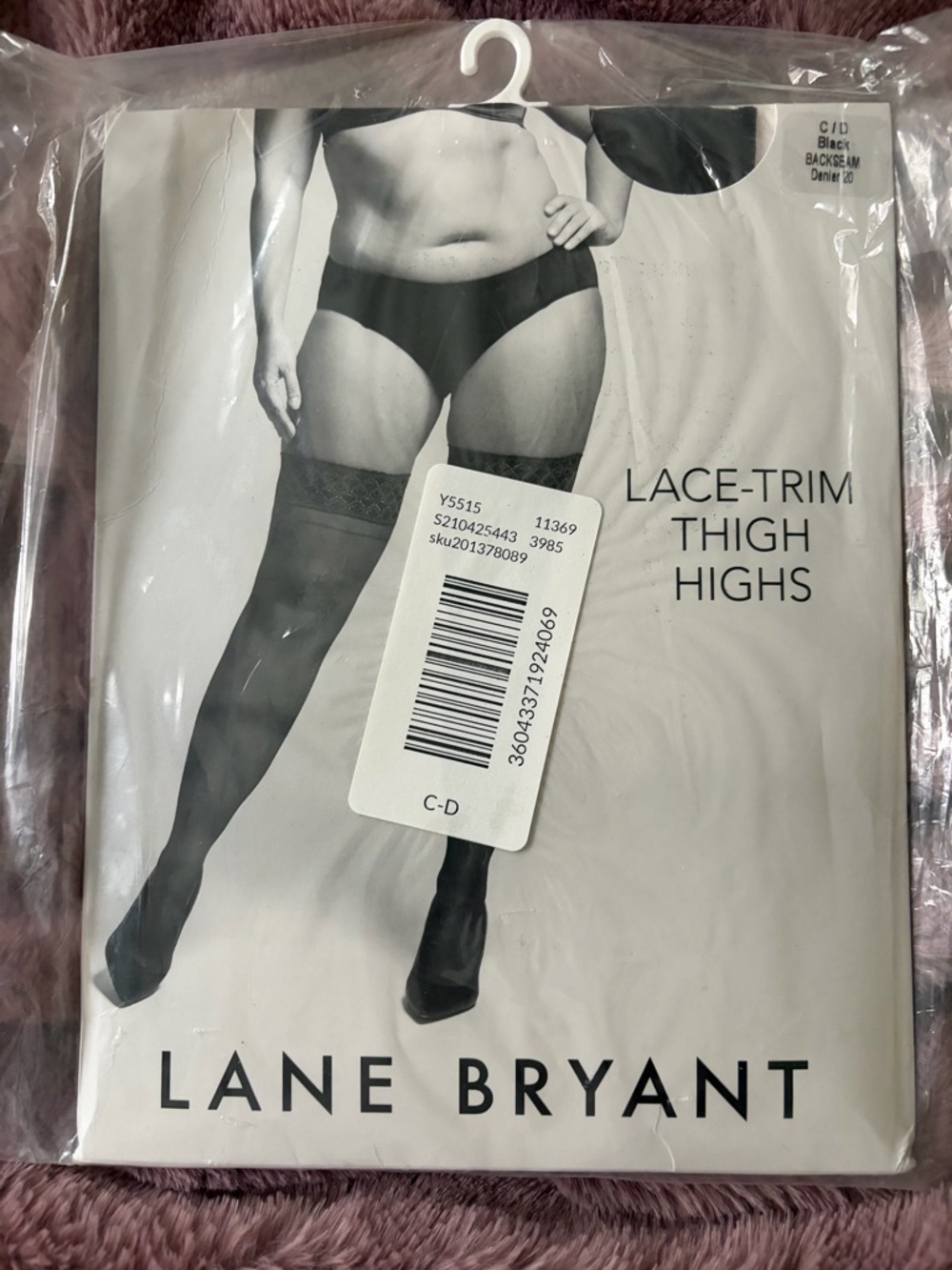 Lane Bryant NWT Black Backseam Thigh Highs